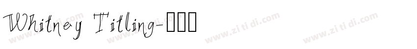 Whitney Titling字体转换
